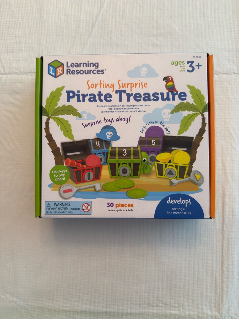 Learning Resources Sorting Surprise Pirate Treasure - Red, Green, Purple, Yellow